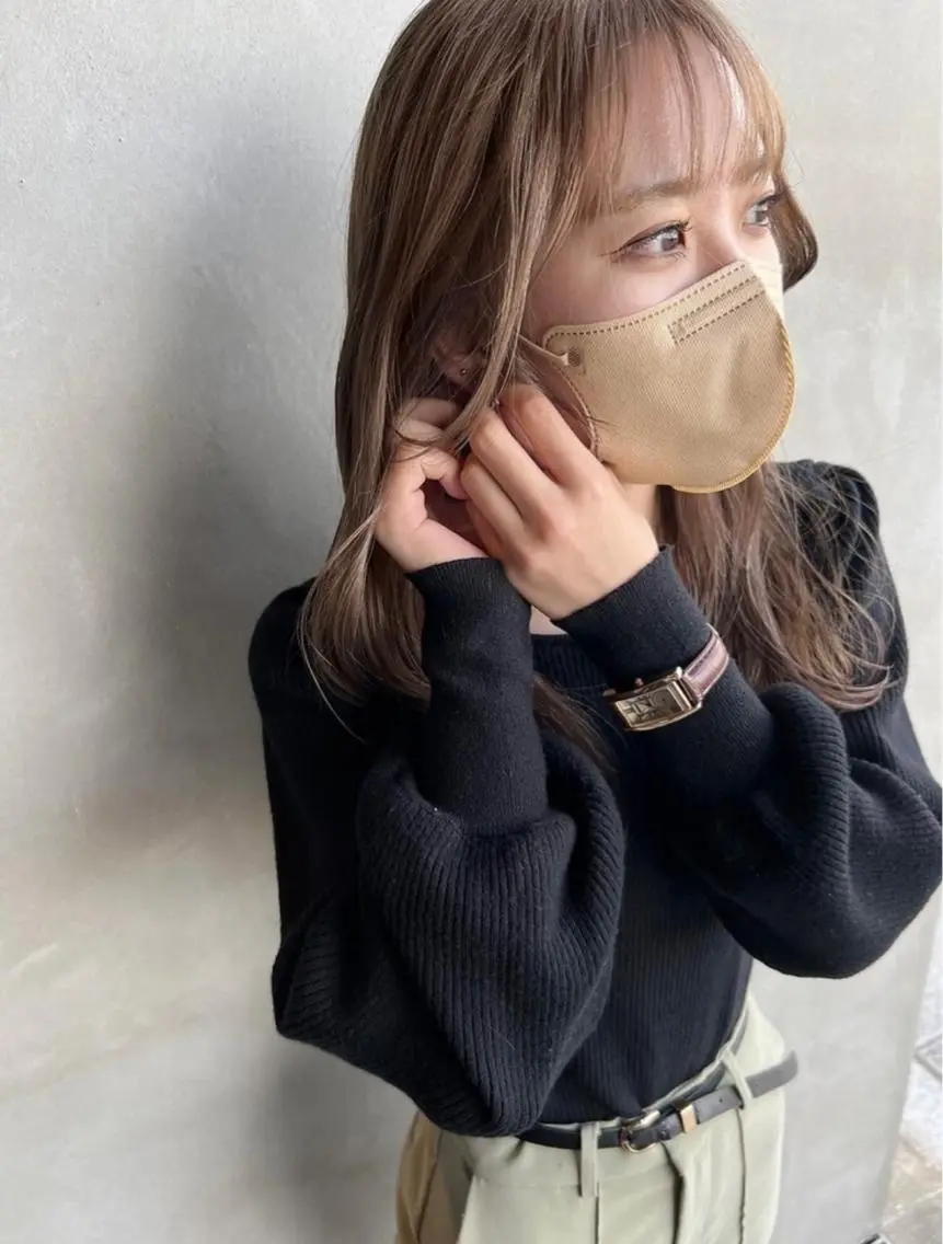 セミロング カット ヘアカラー カットモデル募集 ロロネー三国のヘアスタイル