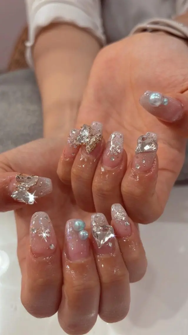 ネイル 冬ネイル 鶴橋wooone nail.rieのネイルデザイン