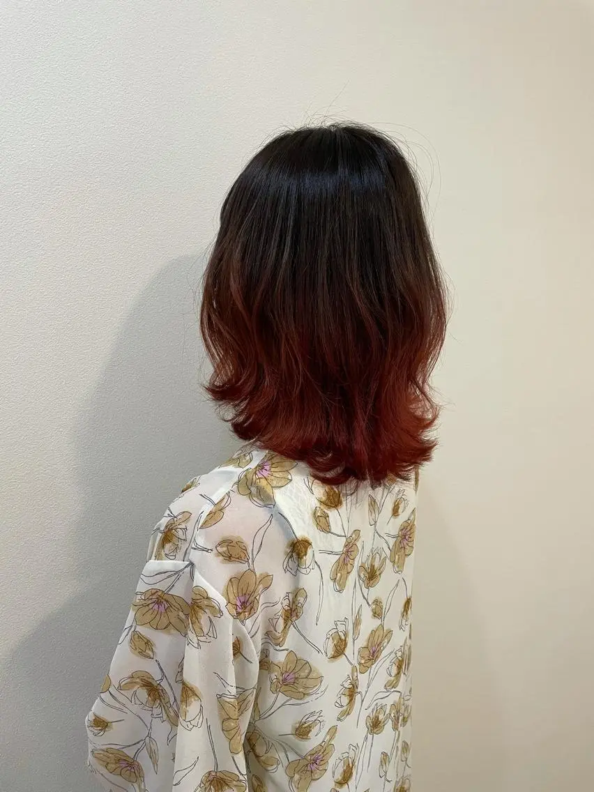ミディアム カラー カット ヘアカラー トリートメント 髪質改善/縮毛矯正 /青山 早希🐾のヘアスタイル