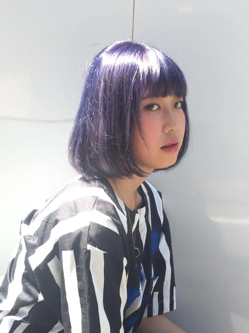 ミディアム カラー ブリーチ/ウルフ特化 渋谷カルチャー交差点のヘアスタイル