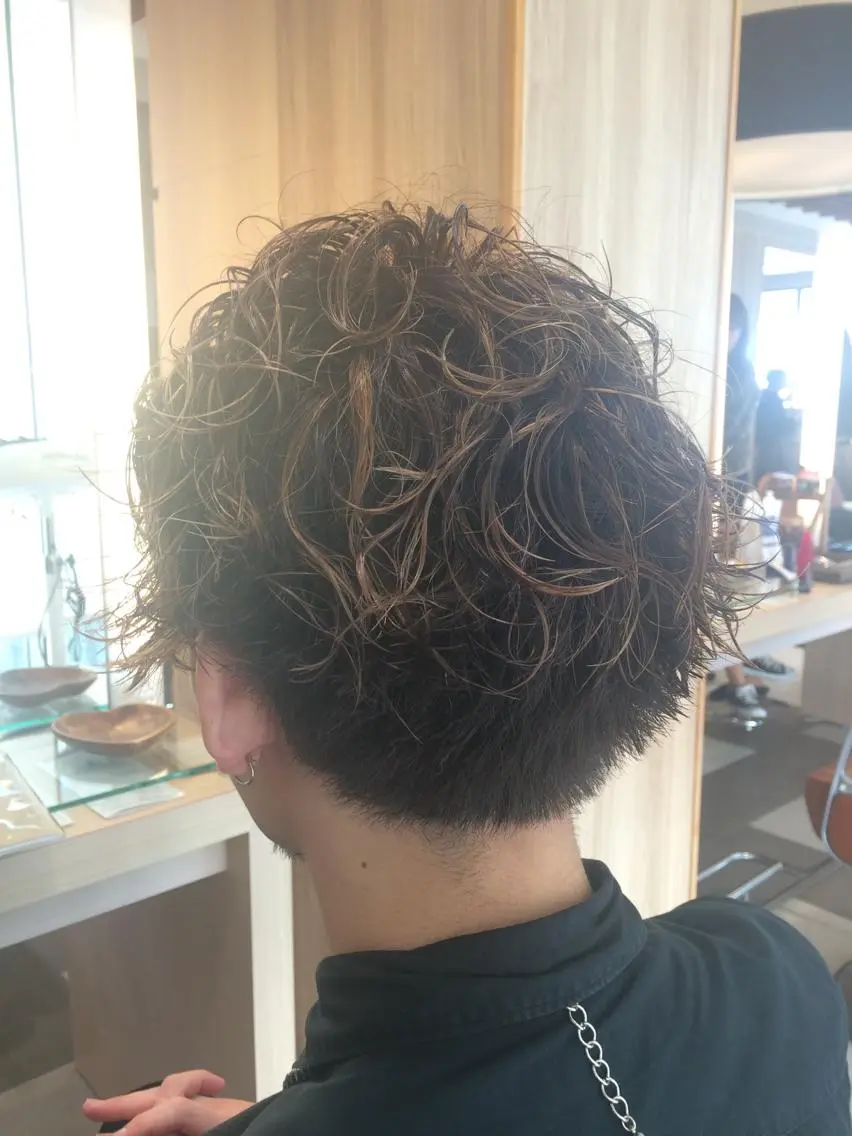 カラー パーマ メンズ マッシュ カット ヘアカラー パーマ メンズパーマの巨匠 鈴木純のヘアスタイル
