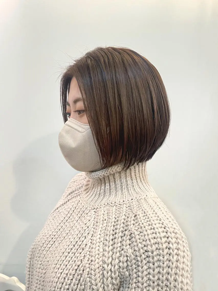 ショート カラー ショートボブ ベージュカラー ボブ ショートヘア カット ヘアカラー トリートメント HIROKI ”博多 /ボブのヘアスタイル