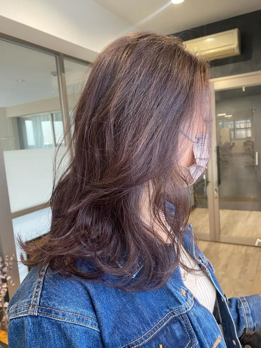 ミディアム ヘアカラー ハイトーンボブ Mizuki.のヘアスタイル
