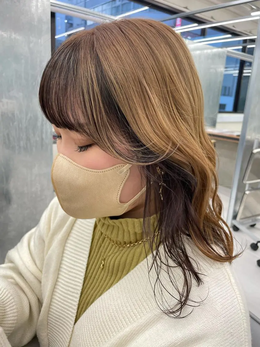 ミディアム 暖色🎀ゆるふわ☁️ MOERI 🍒のヘアスタイル