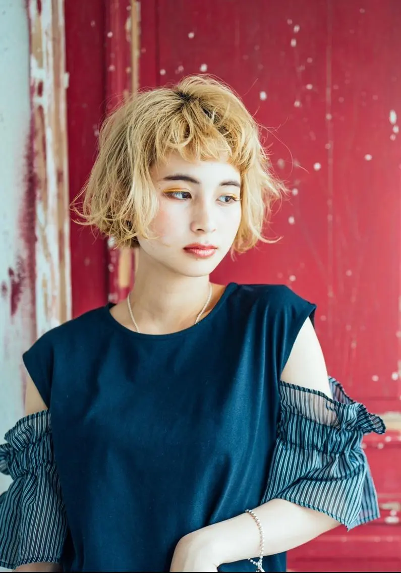 セミロング カラー メンズ メンズブリーチ メンズハイトーン ブリーチ ダブルカラー ハイトーンカラー ヘアカラー トリートメント Sia中野新橋 『JUNYA』のヘアスタイル