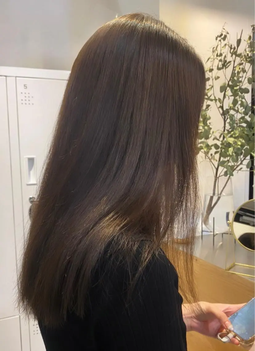 ロング カラー パーマ 縮毛矯正 マンツーマン 美容師💚コウブチのヘアスタイル