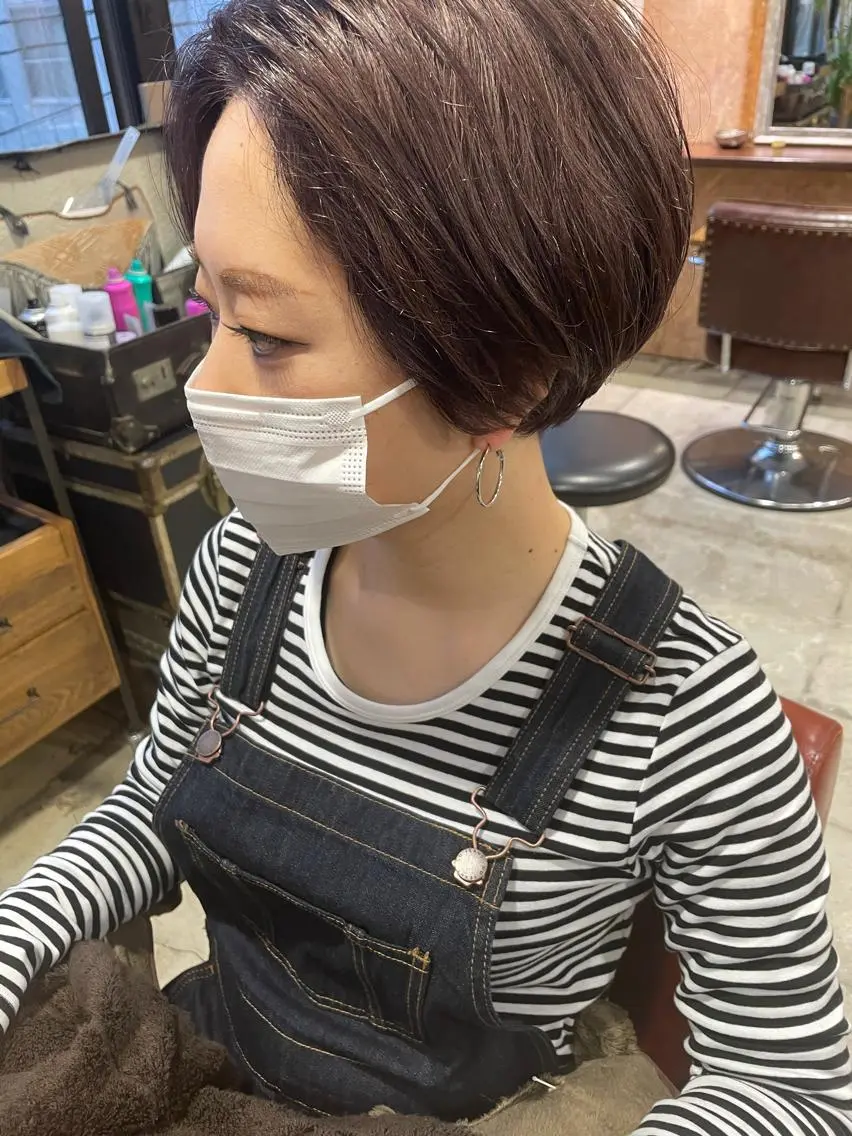 ショート カット ヘアカラー トリートメント ayane⭐️ボブ・ ショート・パーマのヘアスタイル