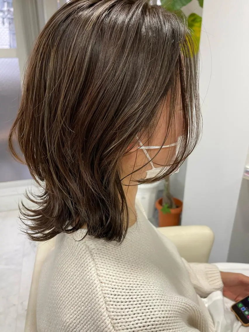 ミディアム カット ヘアカラー トリートメント モテ髪支持率NO.1 KENJIROのヘアスタイル