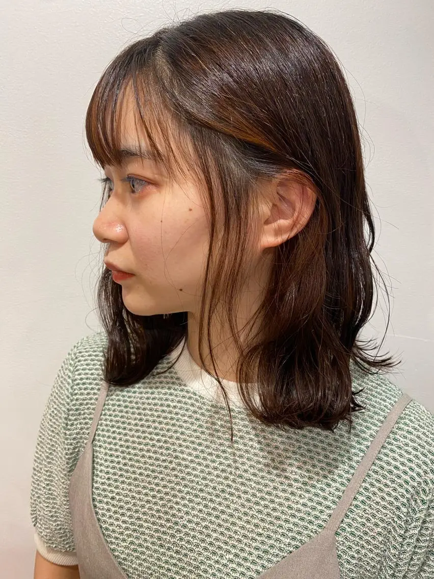 ミディアム 小顔カット 🌿リョウカのヘアスタイル