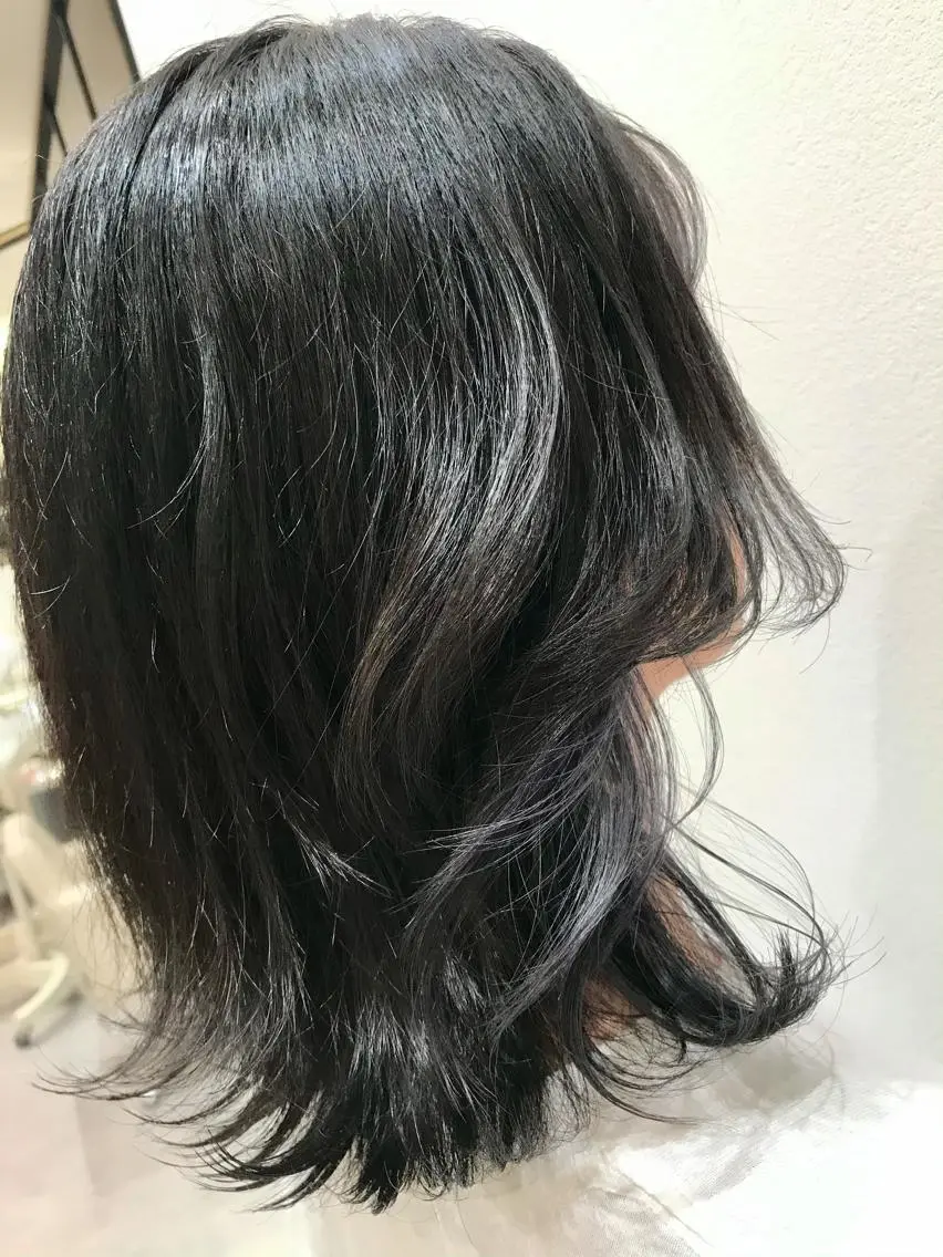 セミロング パーマモデル募集🌈 森脇帆南のヘアスタイル