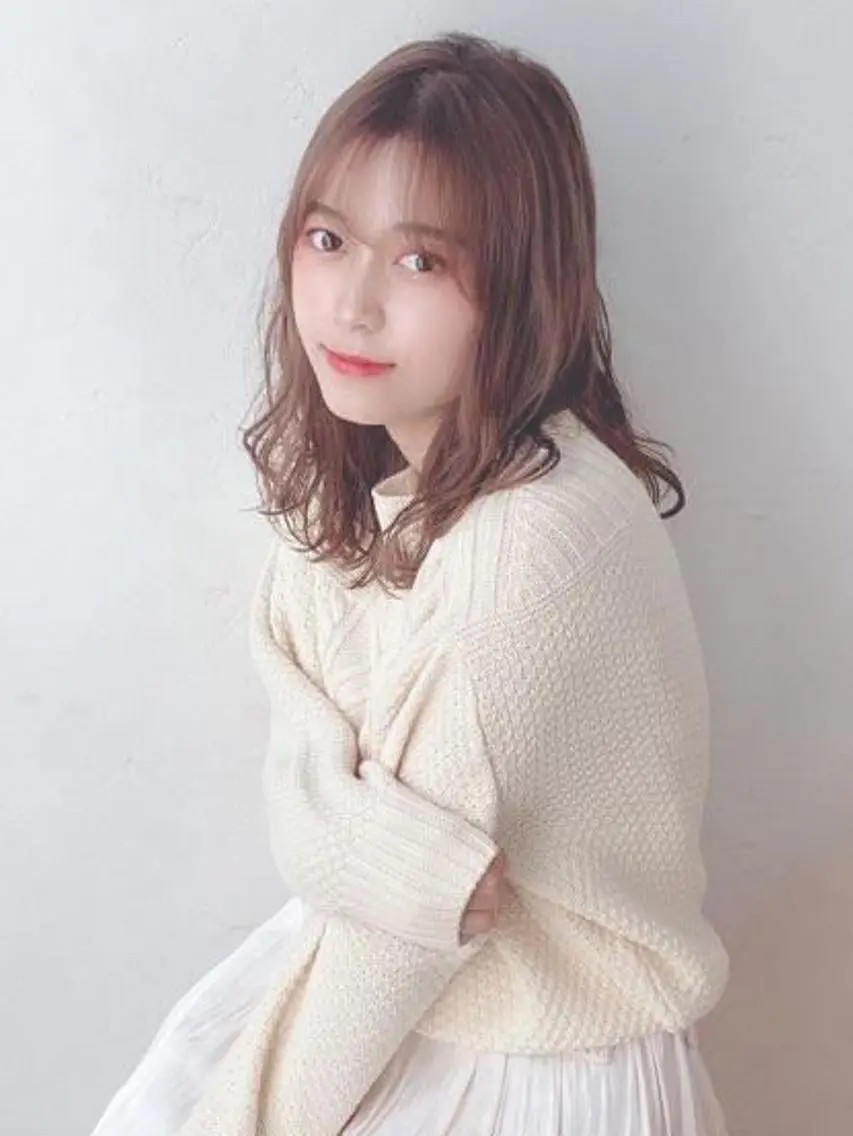 ミディアム ヘアアレンジ カラー ベージュカラー ブラウンカラー ブラウンベージュ カット パーマ トリートメント ALLENhair (アレンヘアー九条)のヘアスタイル