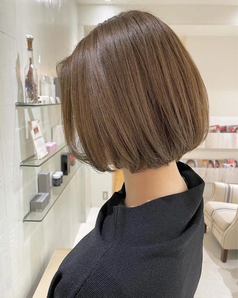 ショート カラー アッシュ ベージュカラー 透明感カラー ボブ 外国人風カラー カット ヘアカラー トリートメント 河合秀明/ショート /ボブ/レイヤーのヘアスタイル