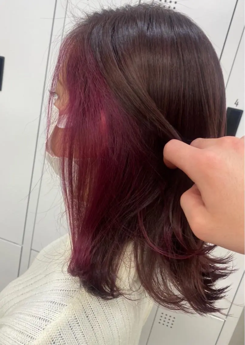 ミディアム ヘアカラー Sherry大国町 HIKARUのヘアスタイル
