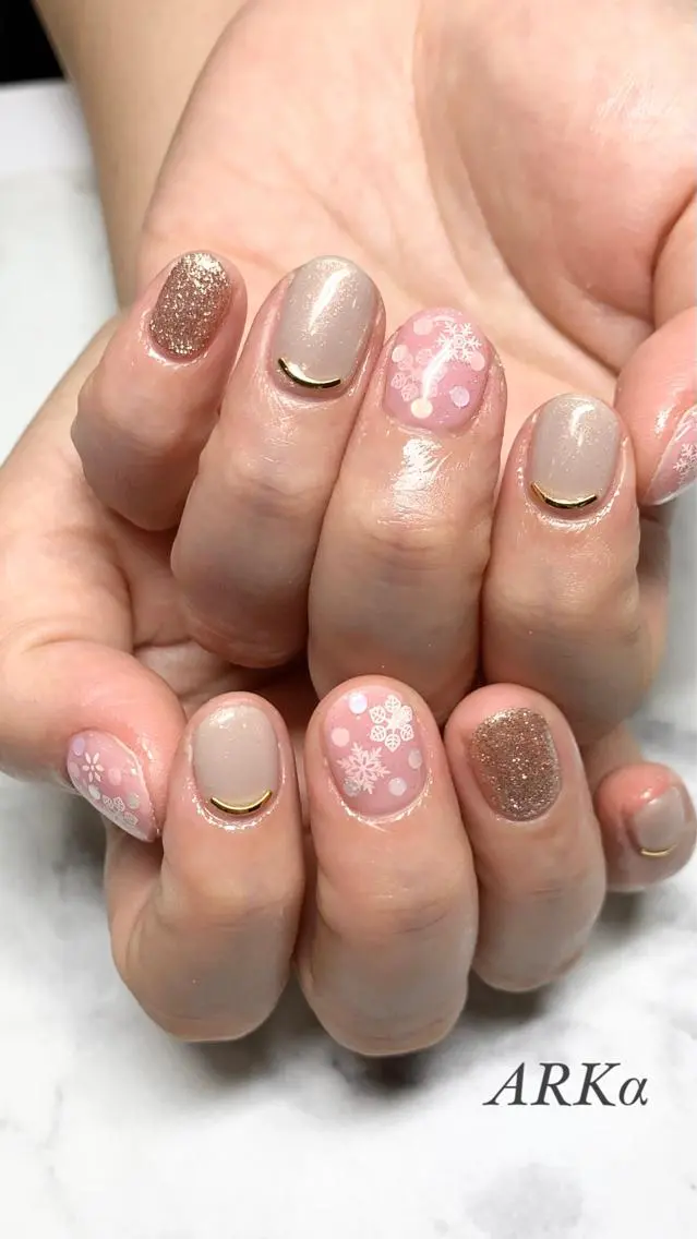 ショート ネイル ハンドネイル Nailsalon ARKαのネイルデザイン