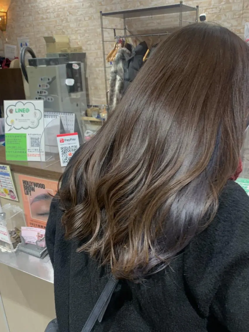 ロング カラー ヘアアレンジ ヘアカラー トリートメント 近藤千翔🩵 髪質改善Periodのエステ・リラクイメージ