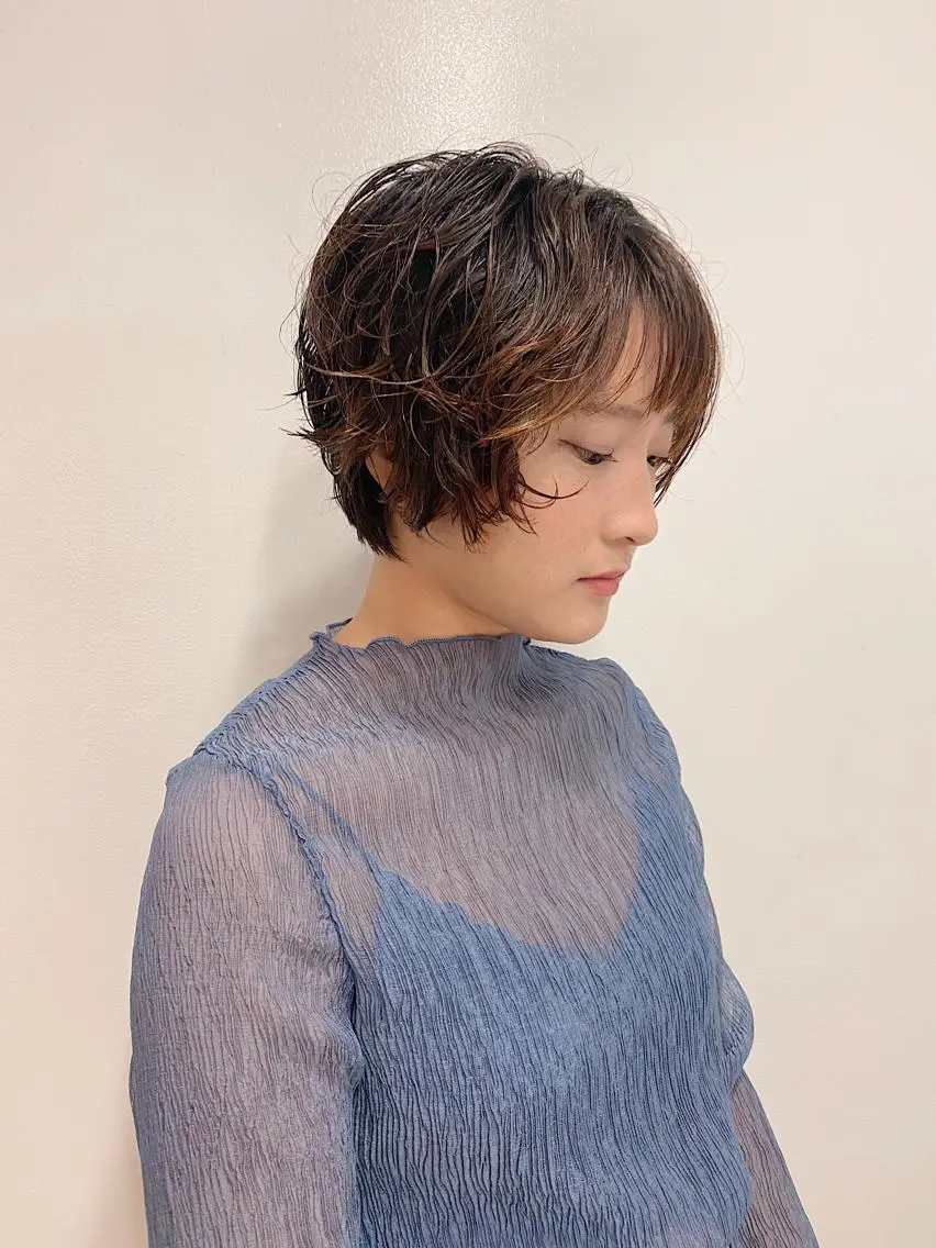 ショート パーマ パーマ / ボブ /ショート 谷口 陸のヘアスタイル