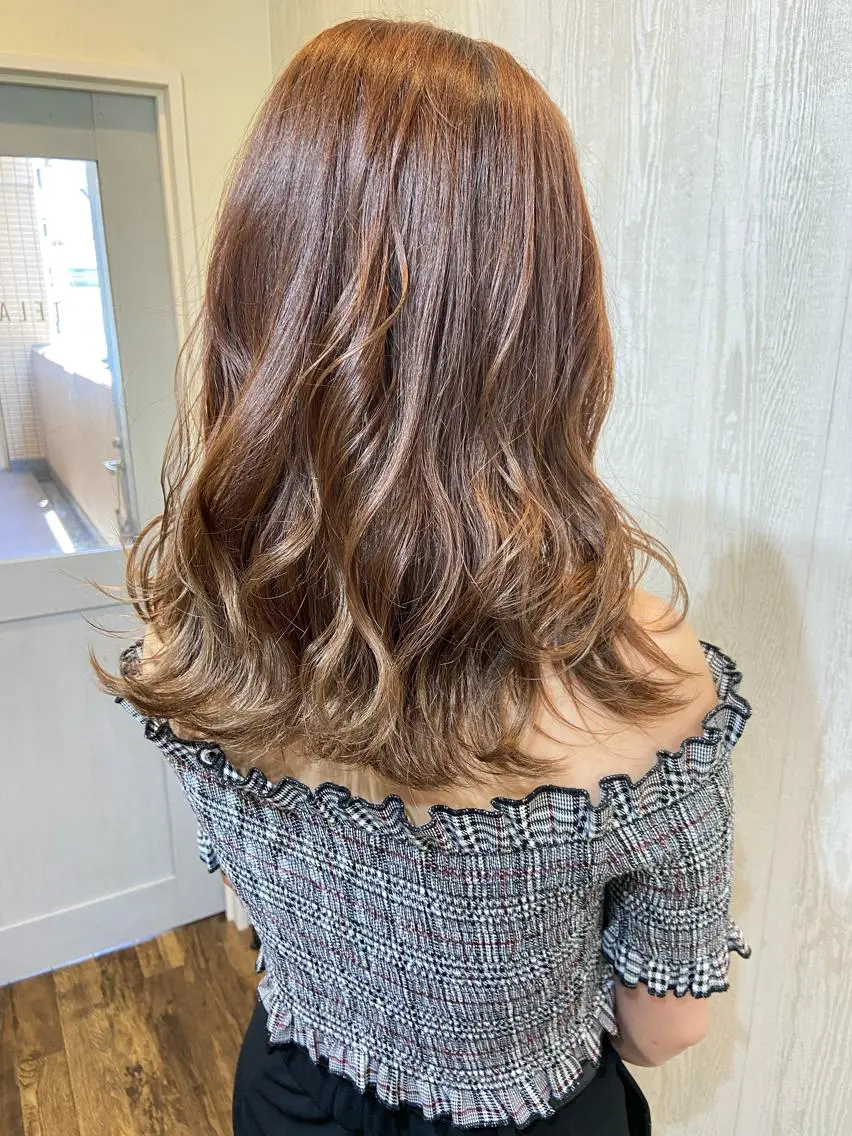 ミディアム カット ヘアカラー トリートメント TELA HAIR 南柏店のヘアスタイル