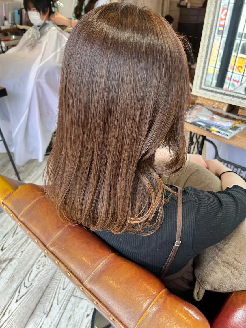 カラー ブラウンカラー 美濃 咲穂のヘアスタイル