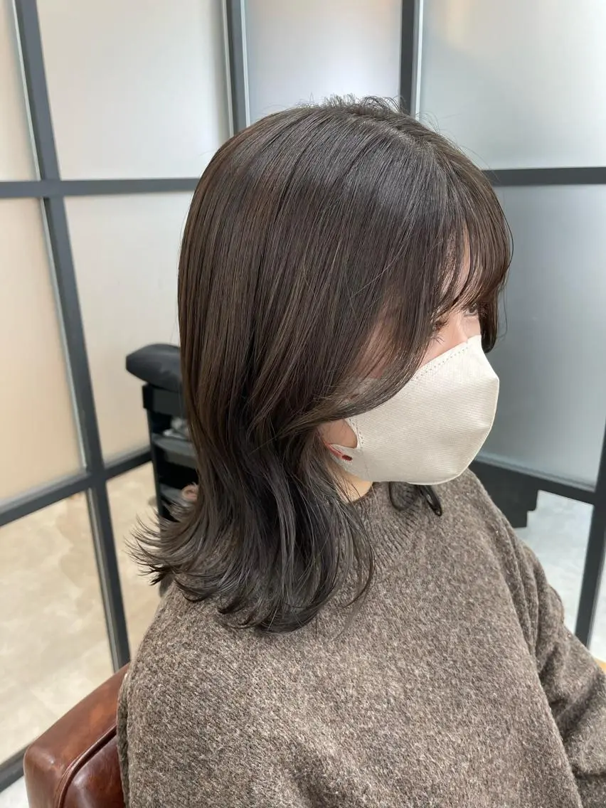 ミディアム カット ヘアカラー トリートメント tocca河原町〰️ 藤川日向のヘアスタイル