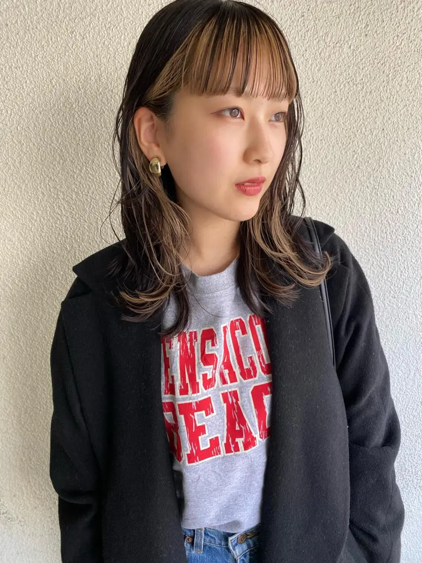 セミロング カラー Pia ツボイ ケイタのヘアスタイル