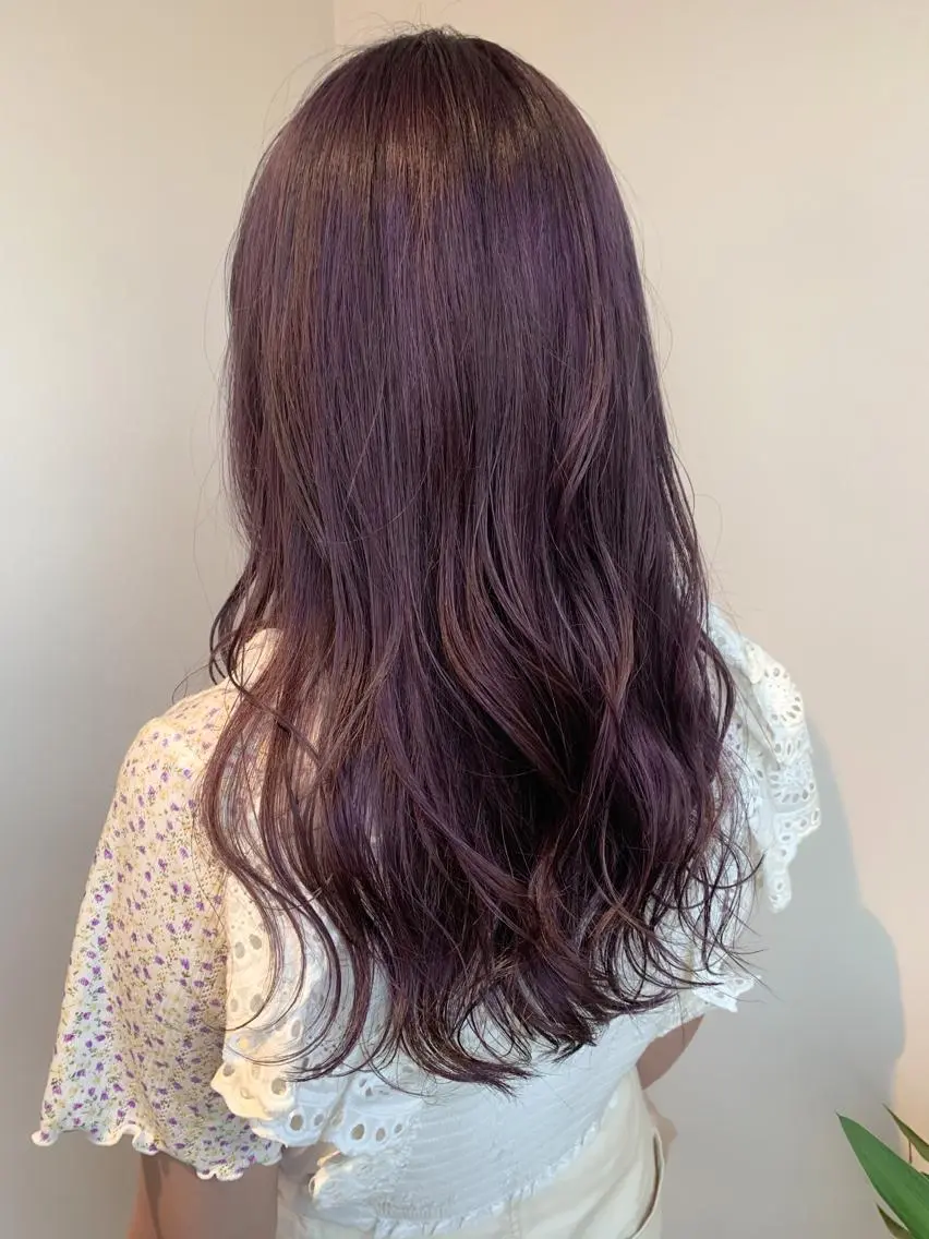 ロング カラー ラベンダーカラー "小顔カット" Fuko.のヘアスタイル