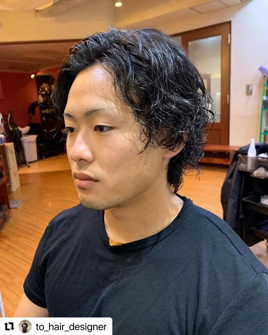 ミディアム カラー メンズ ミディアムパーマ メンズブリーチ メンズパーマ 学生(メンズ向け) メンズツイストパーマ 🩷Eny terrace🩷のヘアスタイル