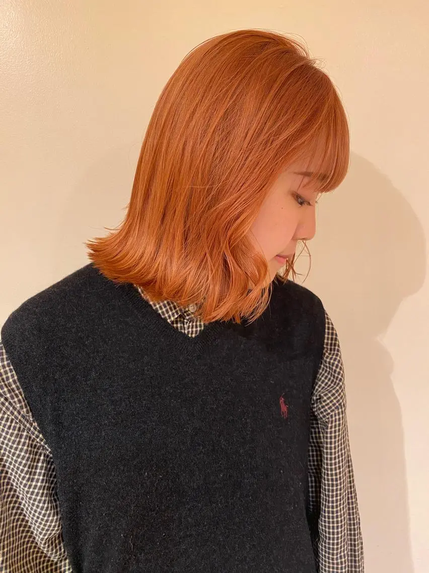 ミディアム カラー カット ヘアカラー コマツリサ ROCCO eastのヘアスタイル