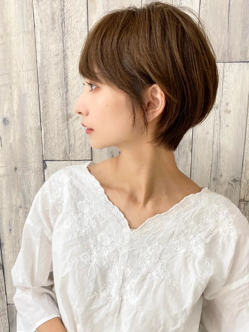 ショート カラー 透明感カラー ショートヘア 小顔カット カット ヘアカラー トリートメント 【船堀個室】縮毛矯正 &ショートカット特化のヘアスタイル