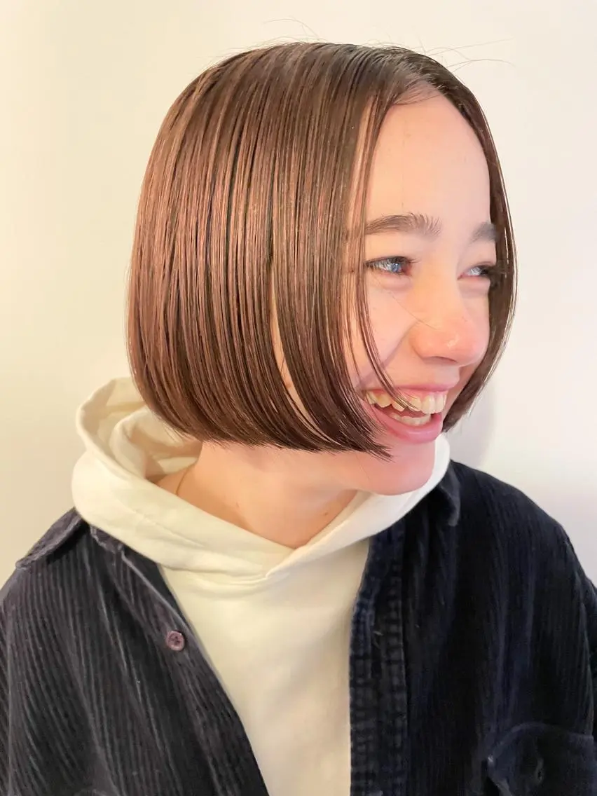 ミディアム カラー 透明感カラー ボブ Takuma Suzuki中目黒のヘアスタイル