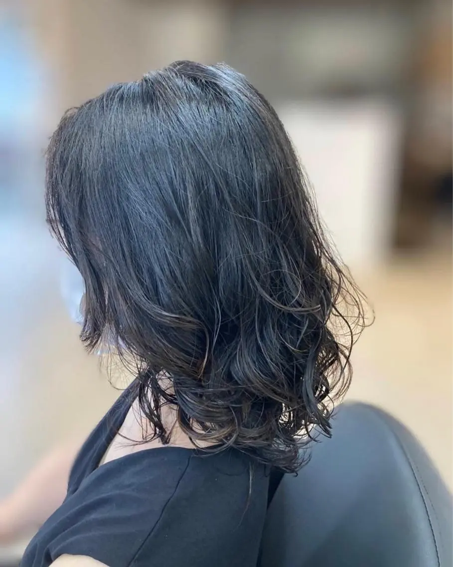 セミロング カット パーマ トリートメント 寺田 ゆりのヘアスタイル