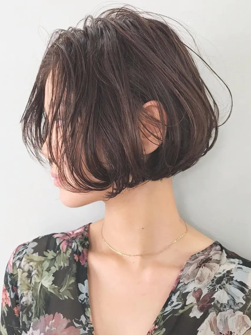ショート カラー パーマ ヘアアレンジ ボブ ITbyALBUM 中野店のヘアスタイル