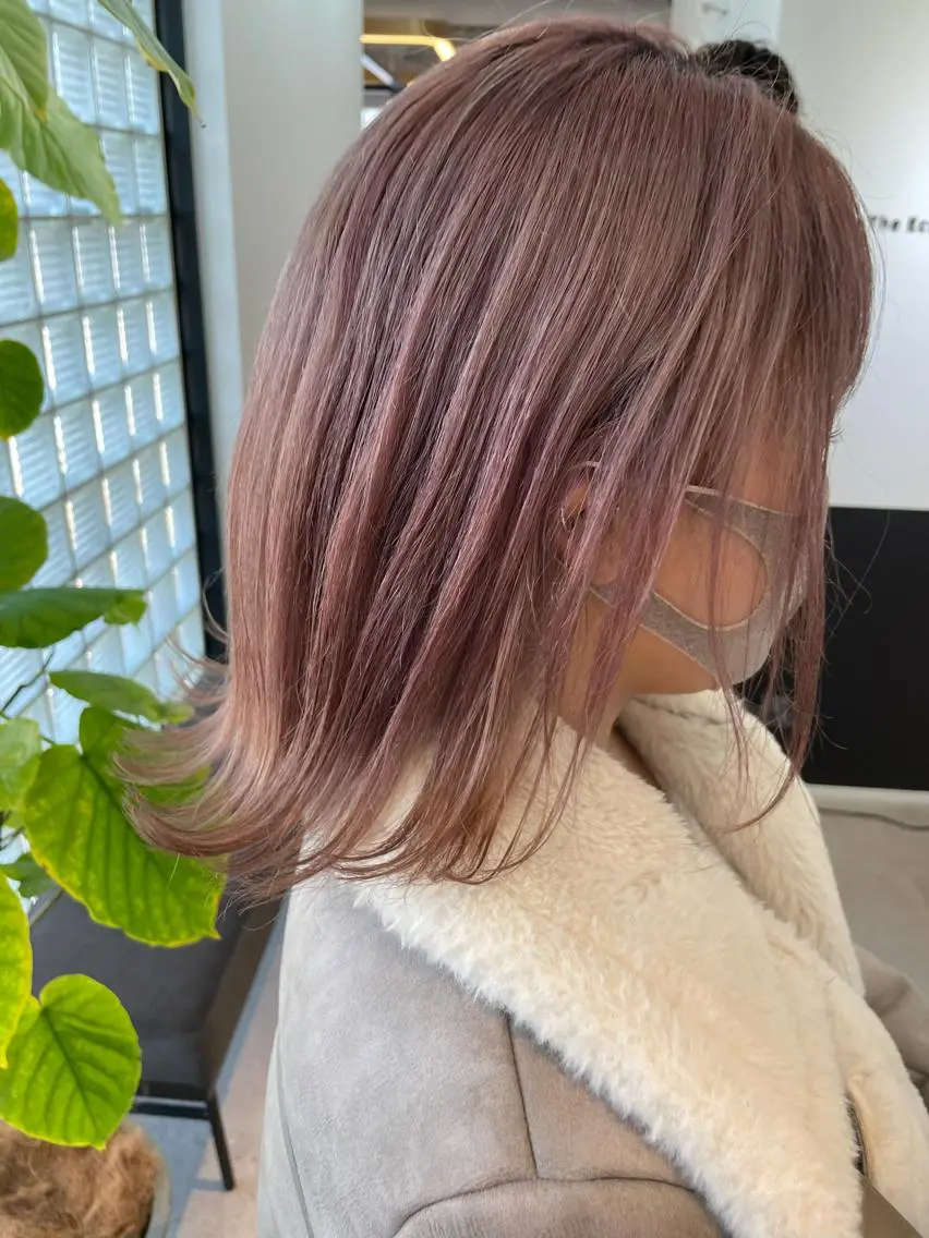 ミディアム カラー ブリーチ トリートメント 片山美穂 心斎橋・なんばのヘアスタイル