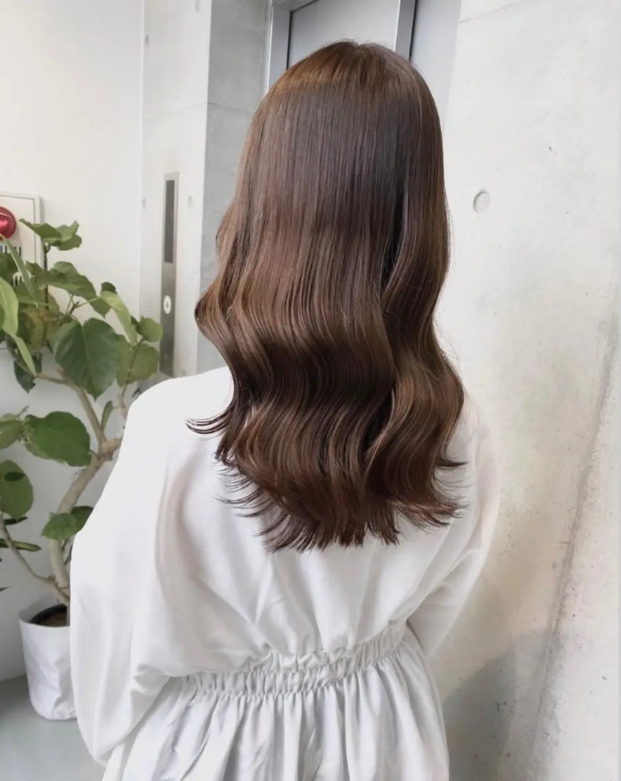 セミロング カット ヘアカラー トリートメント 🌫️大人韓国ヘア 🌫️naoyaのヘアスタイル