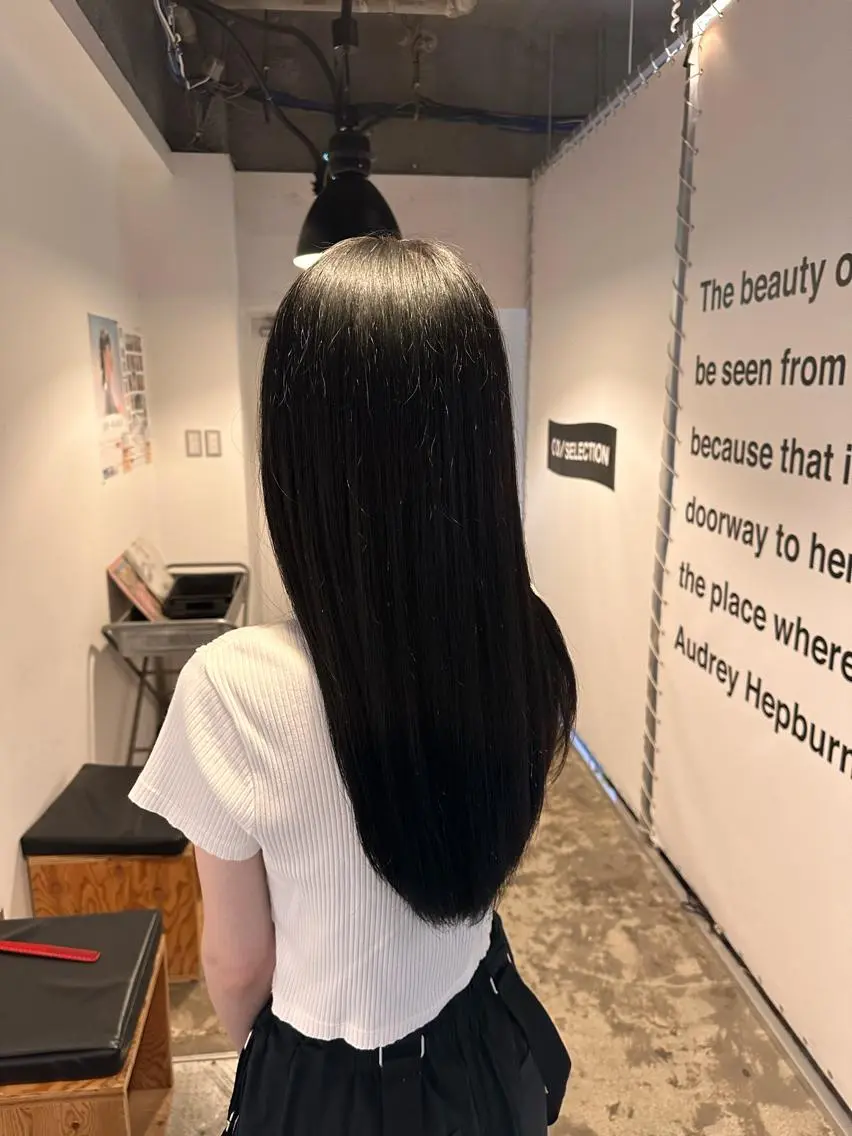 ロング カラー 黒髪 Brandnew 東生駒本店小川タスクのヘアスタイル