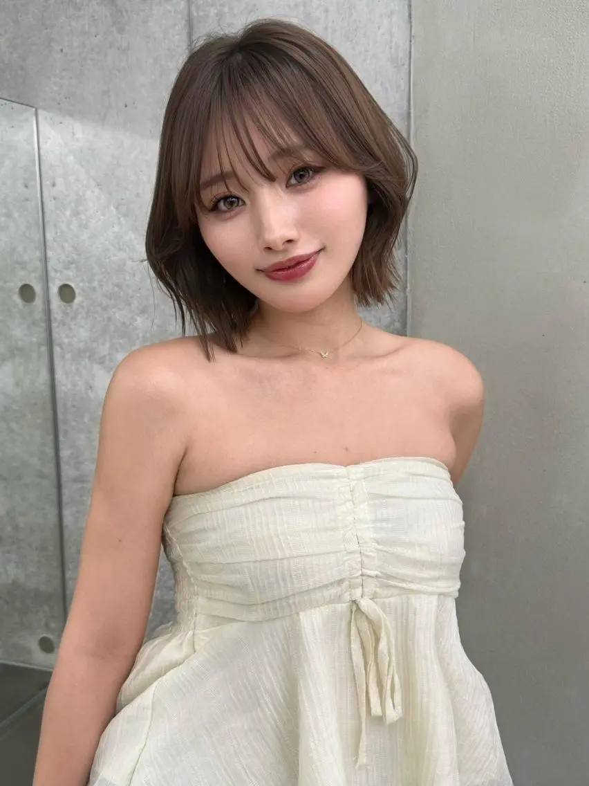 ショート ボブ 髪質改善 韓国風ヘア レイヤーカット 縮毛矯正 カット トリートメント GLROW IVY 大宮のヘアスタイル