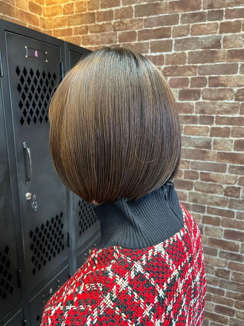 ショート カラー パーマ ヘアアレンジ メンズ キッズ ネイル マツエク・マツパ アイブロウ メンズハイライト メンズパーマ ブラウンカラー ケアカラー 透明感カラー 久木原 ゆりのヘアスタイル