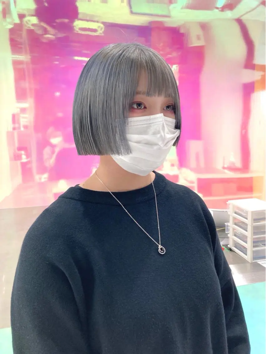ショート カラー パーマ ヘアアレンジ メンズ キッズ ネイル マツエク・マツパ アイブロウ KANAMI 🌏のヘアスタイル
