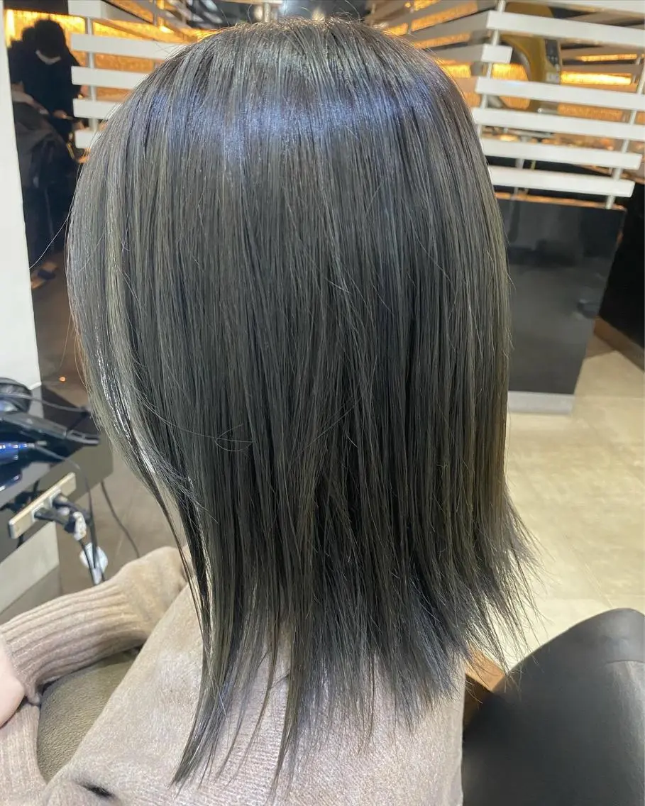 ミディアム カラー ヘアアレンジ 烏山 達也のヘアスタイル