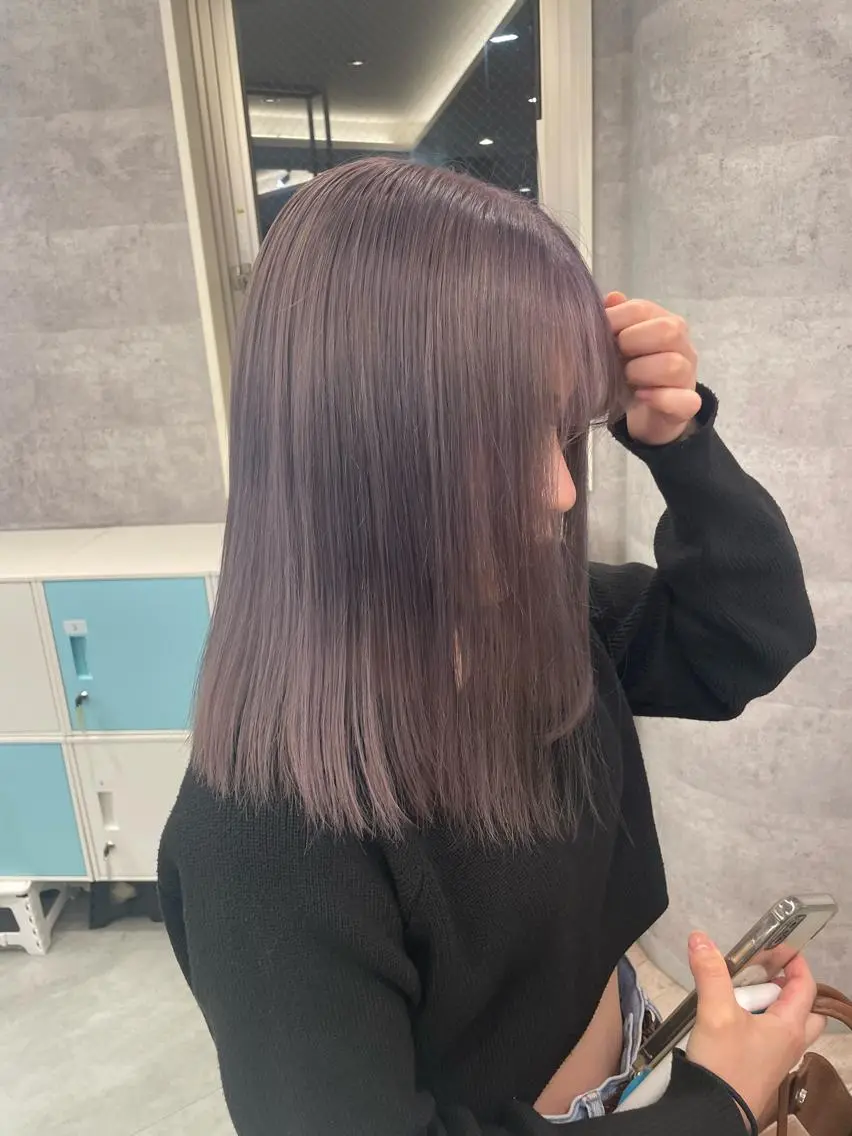 セミロング ヘアカラー トリートメント ♡似合わせハイトーン ♡maiのヘアスタイル