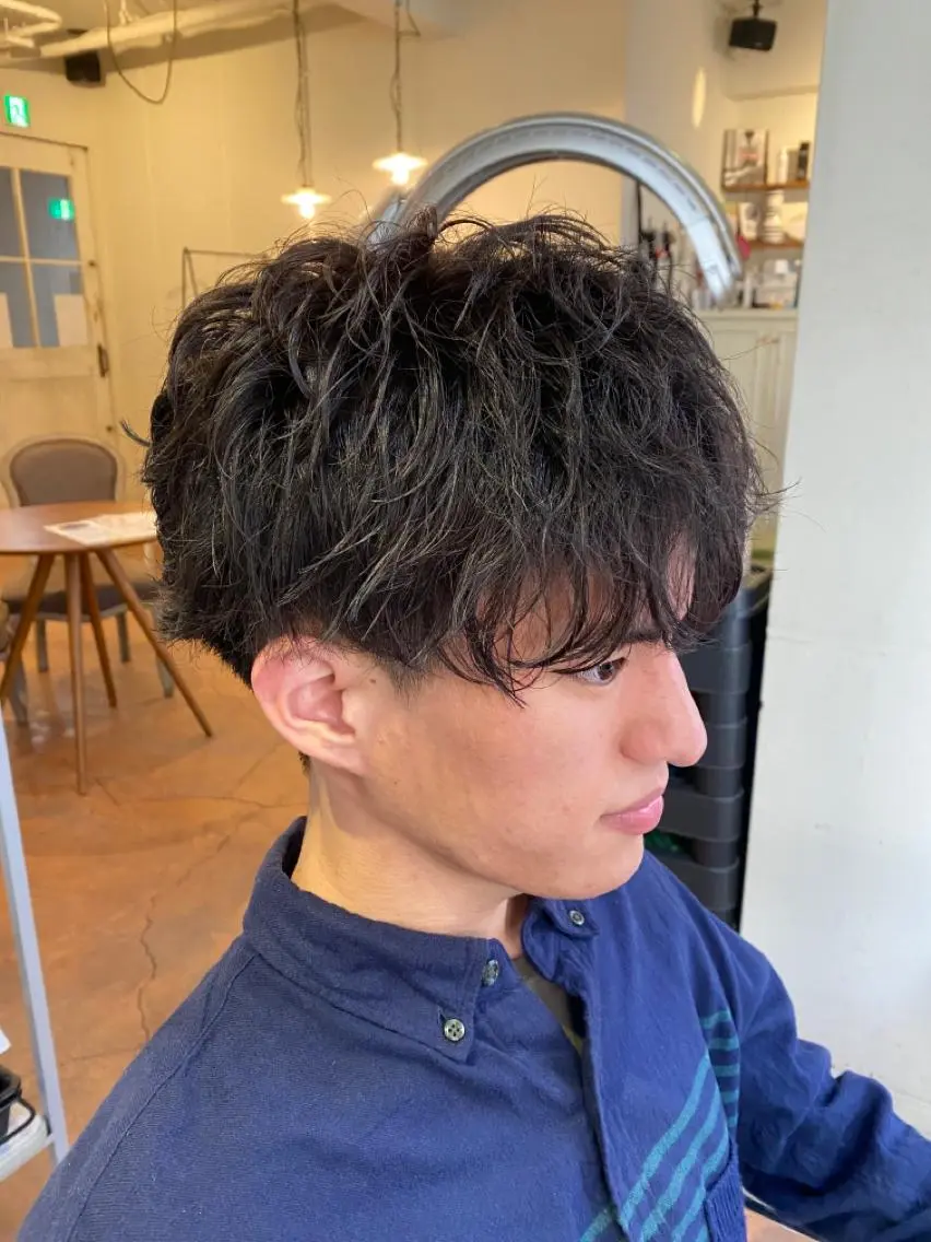 ショート パーマ メンズ 【メンズ特化】 茅野　洋介のヘアスタイル