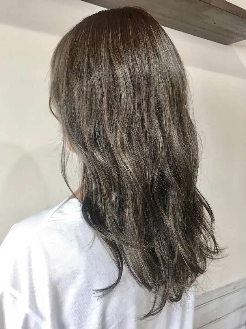 セミロング カラー アッシュ 女性専用サロン 【中崎町】ゆきみのヘアスタイル