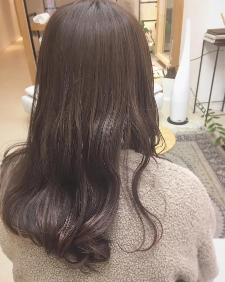 ロング カラー ヘアカラー トリートメント 安永 涼のヘアスタイル