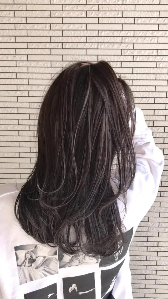 ミディアム カラー ハイライトカラー ハイライト クドウレイ fifth神南のヘアスタイル