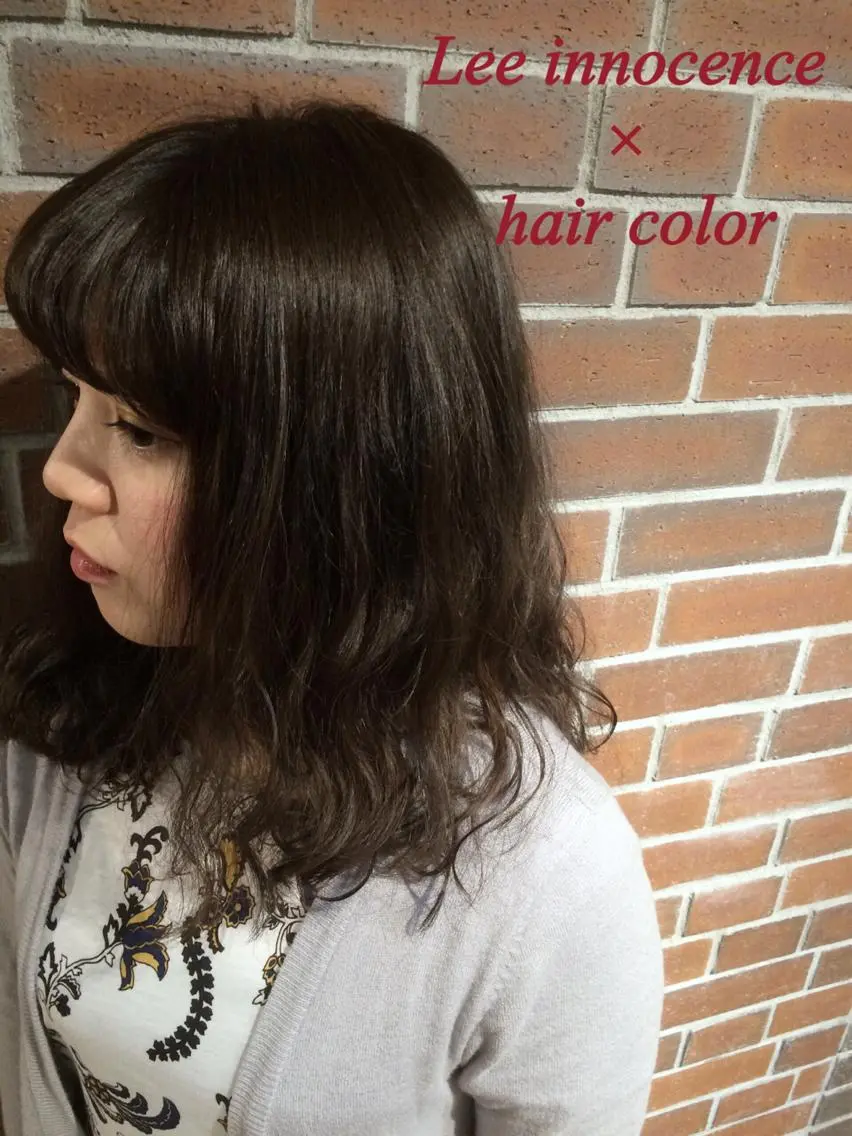 ミディアム セミロング ロング カラー パーマ ミディアムパーマ セミロングパーマ ブルーカラー ブルージュ カラー/髪質改善スペ シャリスト宮本 伸一のヘアスタイル