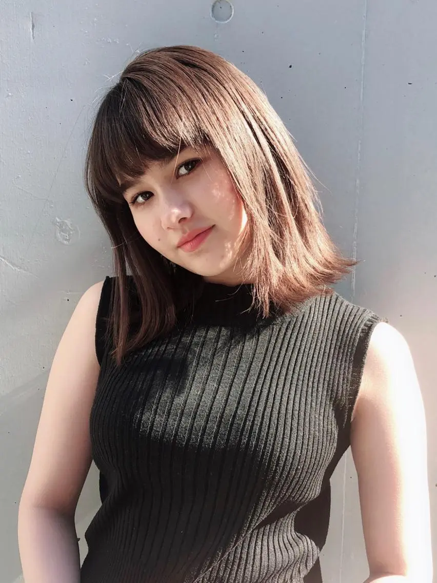 ミディアム チョコレートブラウン ✨美髪エステ✨ 佐々木みなみのヘアスタイル