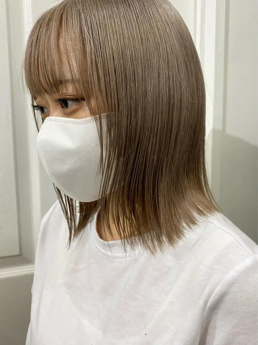 ミディアム カラー ヘアアレンジ ヘアカラー トリートメント ヘッドスパ ヘアセット kai .のヘアスタイル