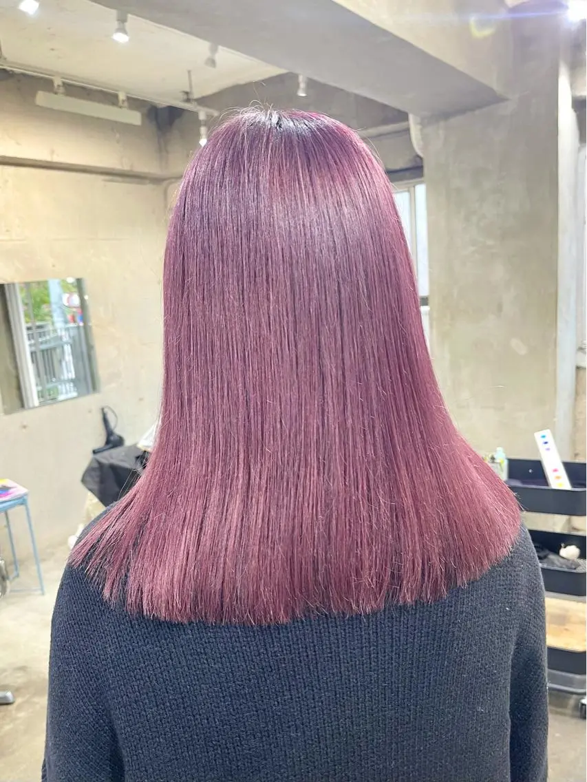 セミロング カラー ハッシュカット/ハイ トーン/HIROKIのヘアスタイル