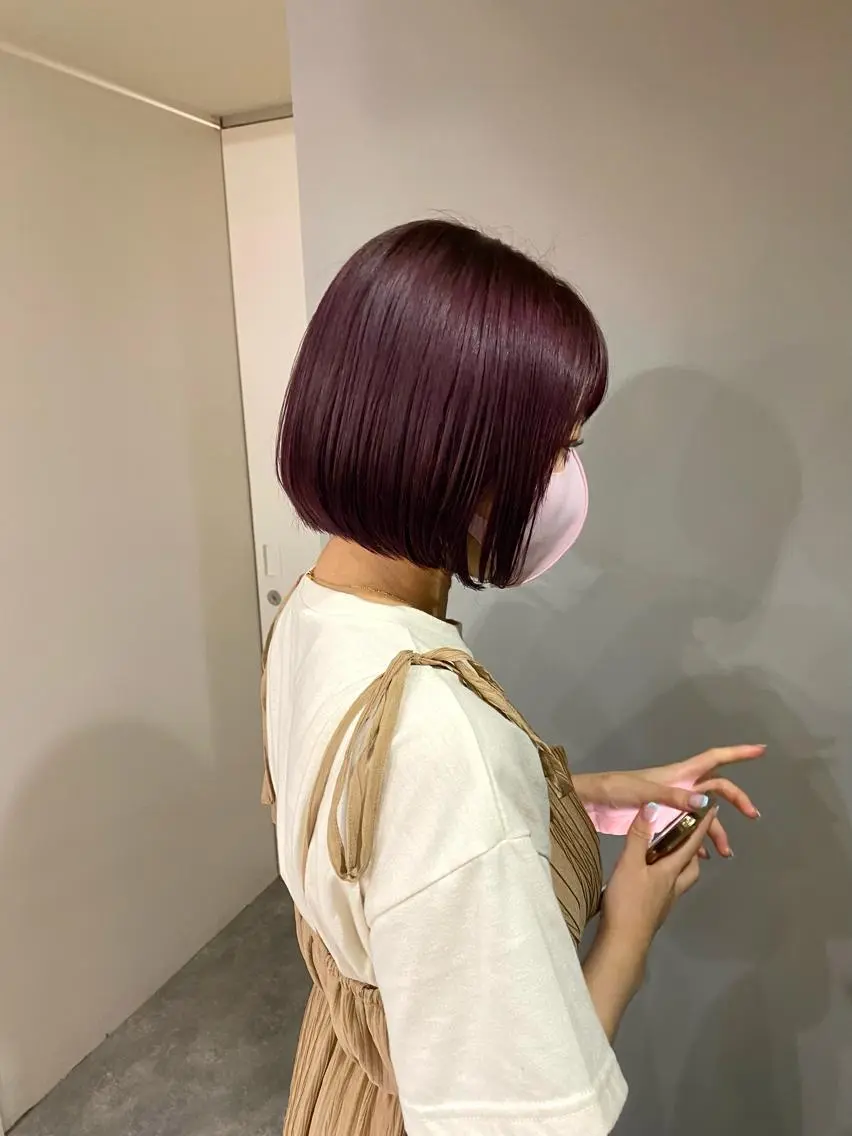 ショート カラー ヘアアレンジ ヘアカラー ボブ /ニュアンス/ satomi🧸💖のヘアスタイル