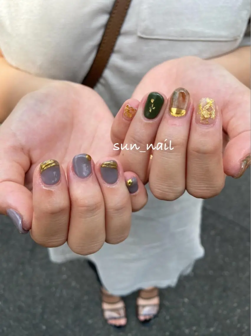 ネイル アートネイル ミラーネイル ニュアンスネイル . unffのネイルデザイン