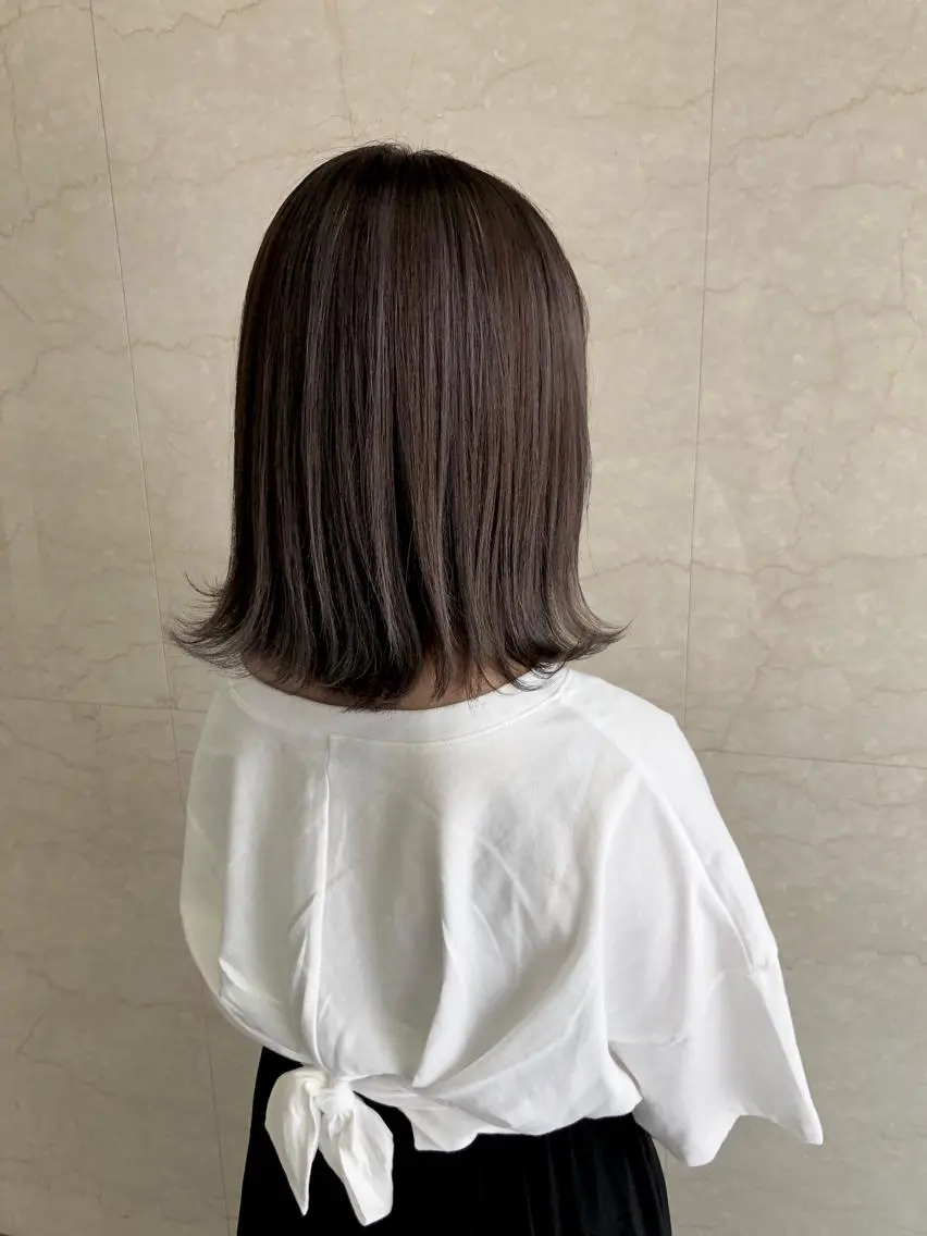 ミディアム ハイライト キノシタ ナオユキのヘアスタイル